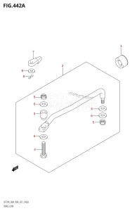 DF80A From 08001F-980001 (E01 E40)  2009 drawing DRAG LINK