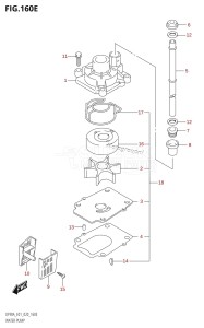 DF100B From 10004F-340001 (E01 E40)  2023 drawing WATER PUMP (DF90ATH:E01)