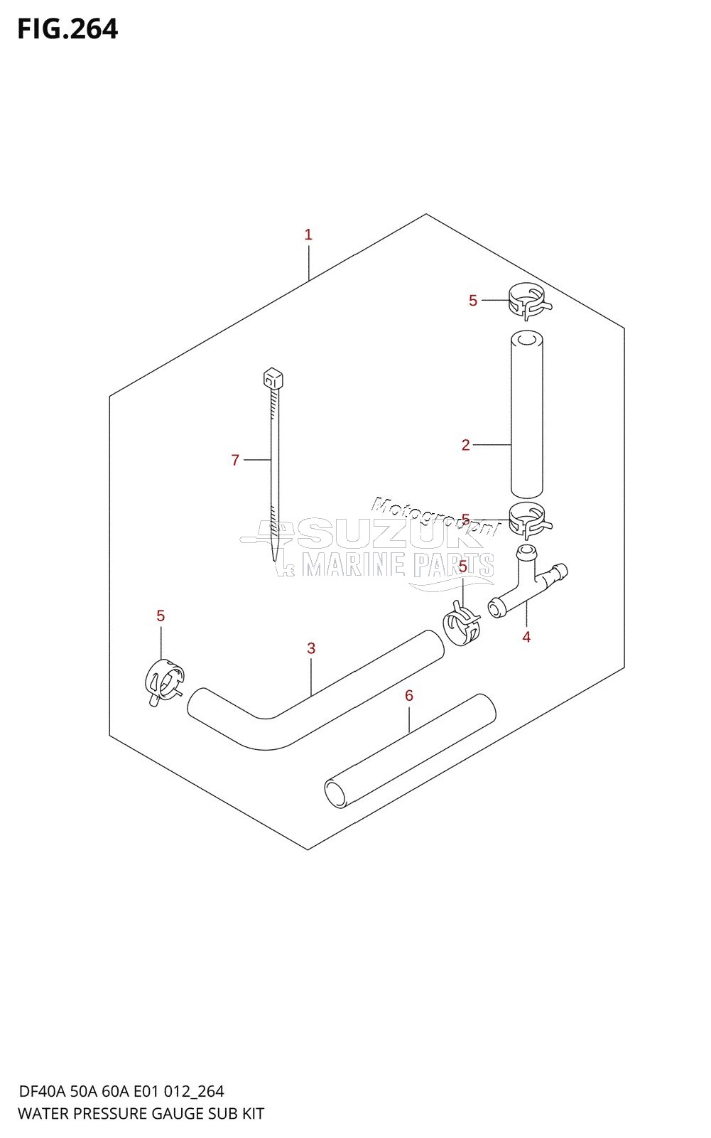 WATER PRESSURE GAUGE SUB KIT (DF40A E01)