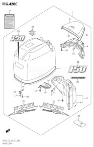 15002Z-310001 (2013) 150hp E01 E40-Gen. Export 1 - Costa Rica (DF150Z) DF150Z drawing ENGINE COVER (DF150T:E40)