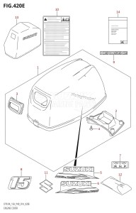 DT9.9A From 00993K-410001 (P36 P40)  2014 drawing ENGINE COVER (DT15AK:P36)