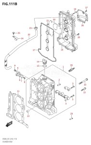 04003F-810001 (2018) 40hp E01-Gen. Export 1 (DF40AQH  DF40AT  DF40ATH) DF40A drawing CYLINDER HEAD (DF40AST,DF60A,DF60AQH,DF60ATH)