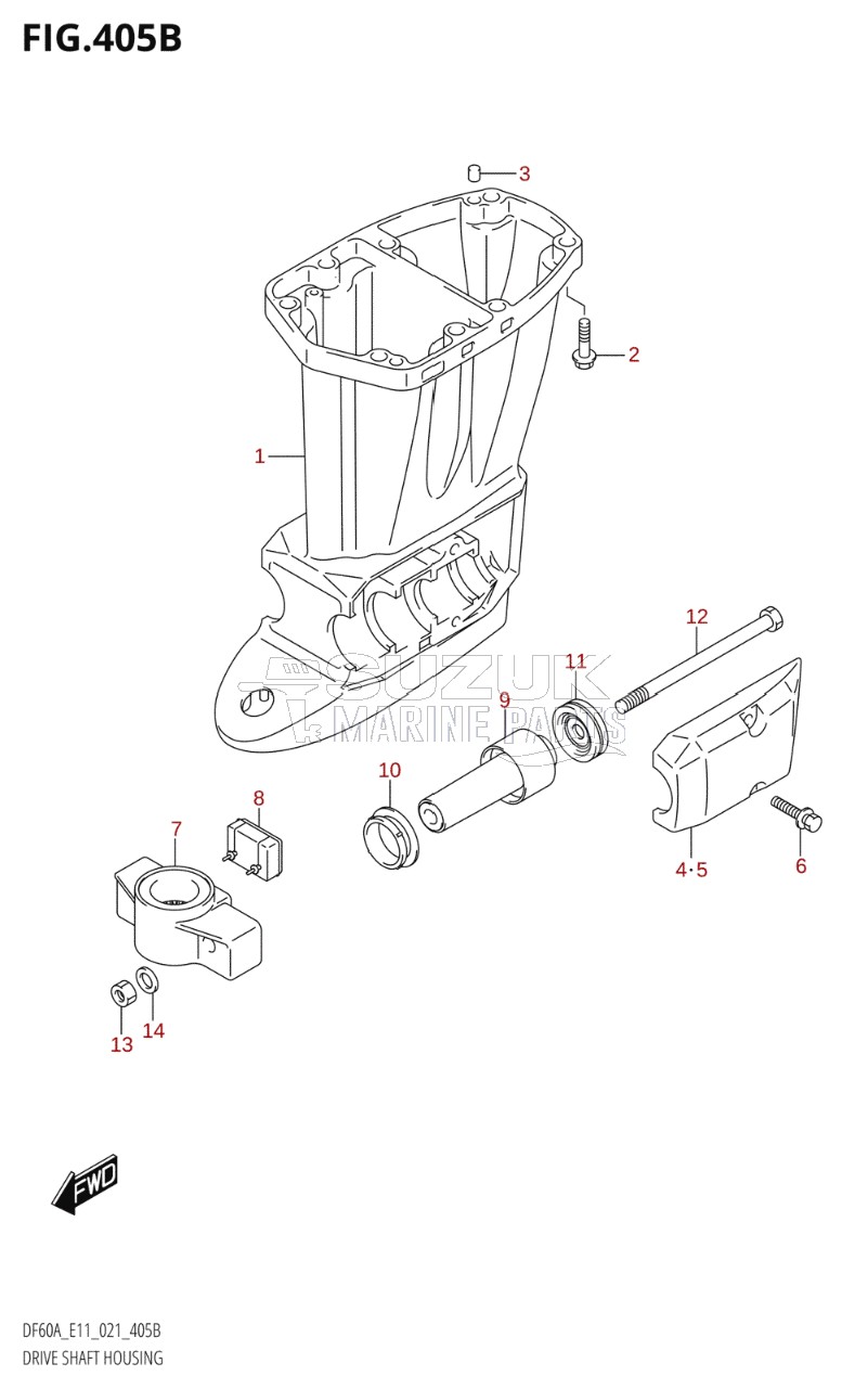 DRIVE SHAFT HOUSING ((DF40A,DF50A,DF60A):E03)