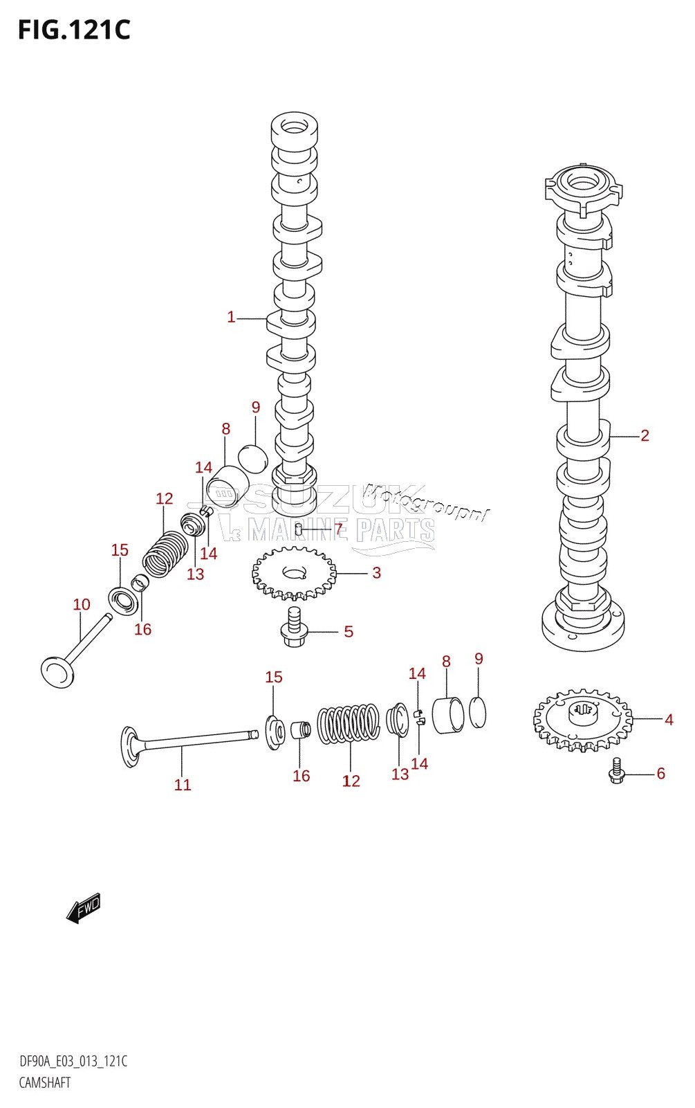 CAMSHAFT (DF90A:E03)