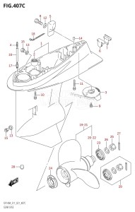 DF140A From 14003F-040001 (E11 E40)  2020 drawing GEAR CASE (DF115AT:E11,DF140AT:E11)