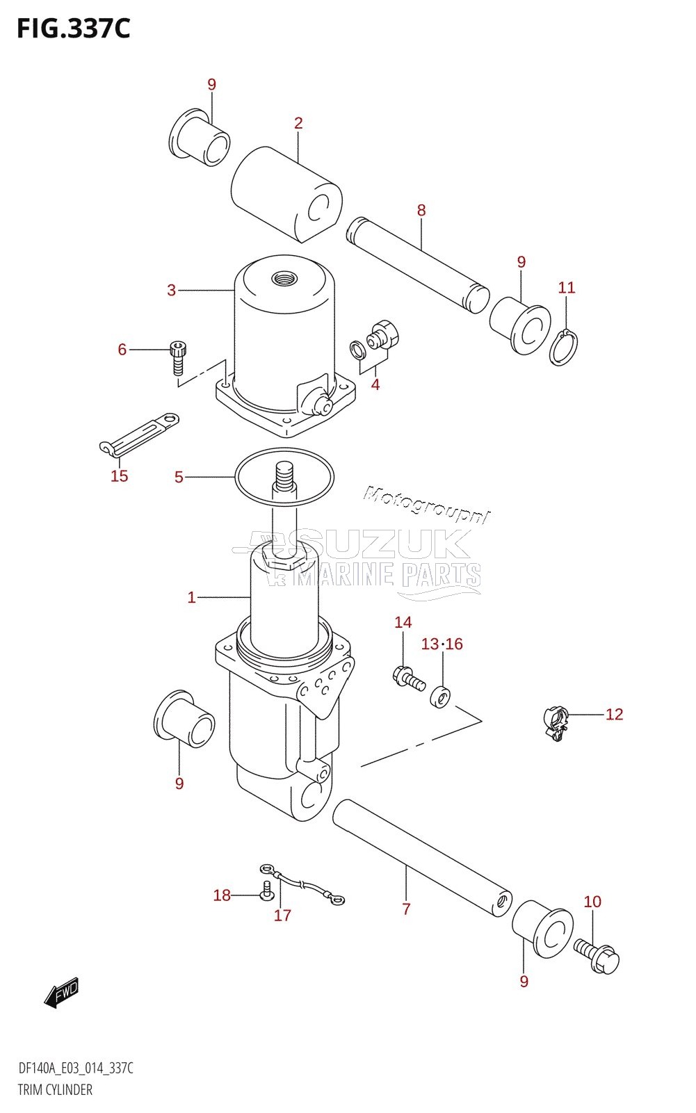 TRIM CYLINDER (DF115AZ:E03)