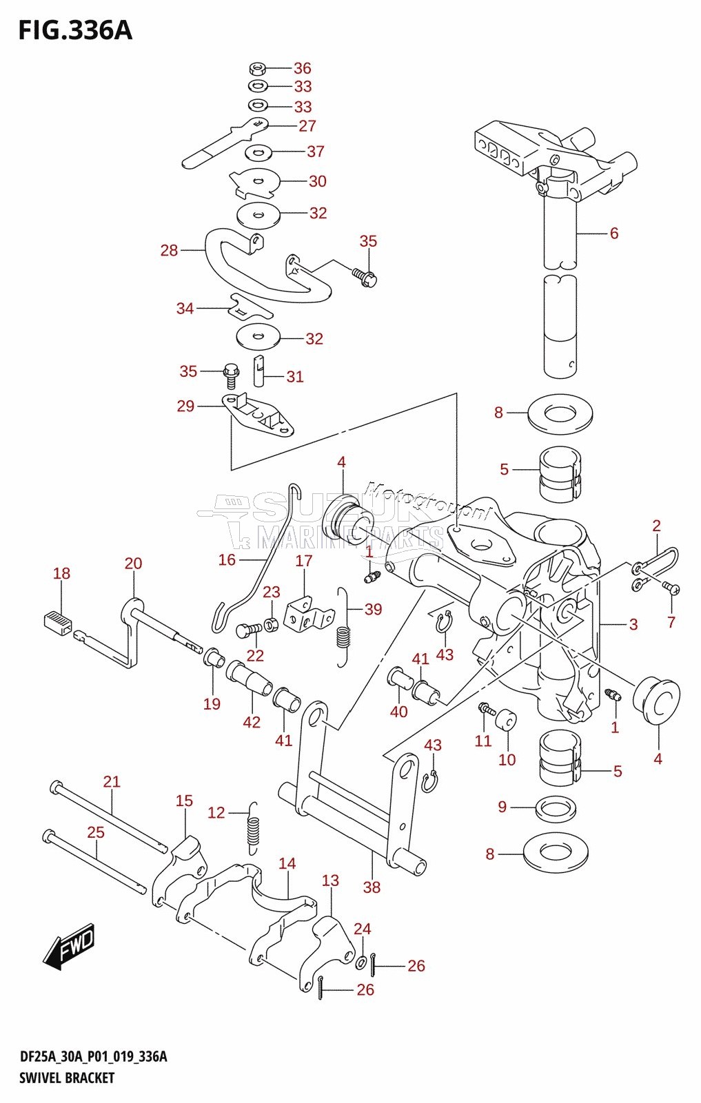 SWIVEL BRACKET (DF25A)