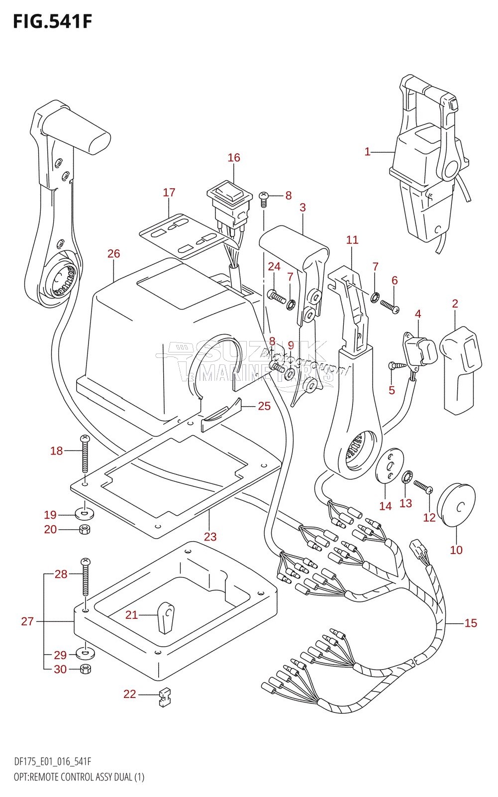 OPT:REMOTE CONTROL ASSY DUAL (1) (DF175T:E40)