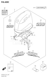 20003Z-510001 (2005) 200hp E03-USA (DF200AZ) DF200AZ drawing ENGINE COVER (DF200AZ:E03)