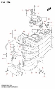 DF175AT From 17503F-440001 (E11 - E40)  2024 drawing INTAKE MANIFOLD /​ THROTTLE BODY