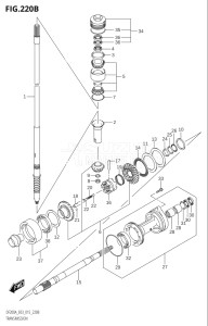 20003Z-510001 (2005) 200hp E03-USA (DF200AZ) DF200AZ drawing TRANSMISSION (DF200AZ:E03)