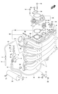 DF 150AS drawing Intake Manifold/Throttle Body