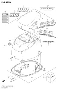 14003Z-310001 (2013) 140hp E01 E40-Gen. Export 1 - Costa Rica (DF140AZ) DF140AZ drawing ENGINE COVER (DF100AT:E40)