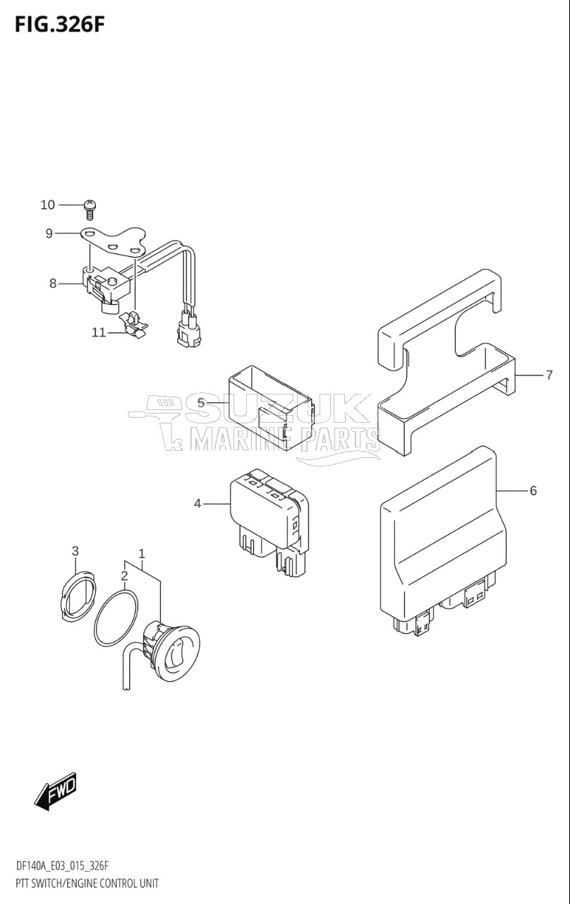 PTT SWITCH / ENGINE CONTROL UNIT (DF115AST:E03)