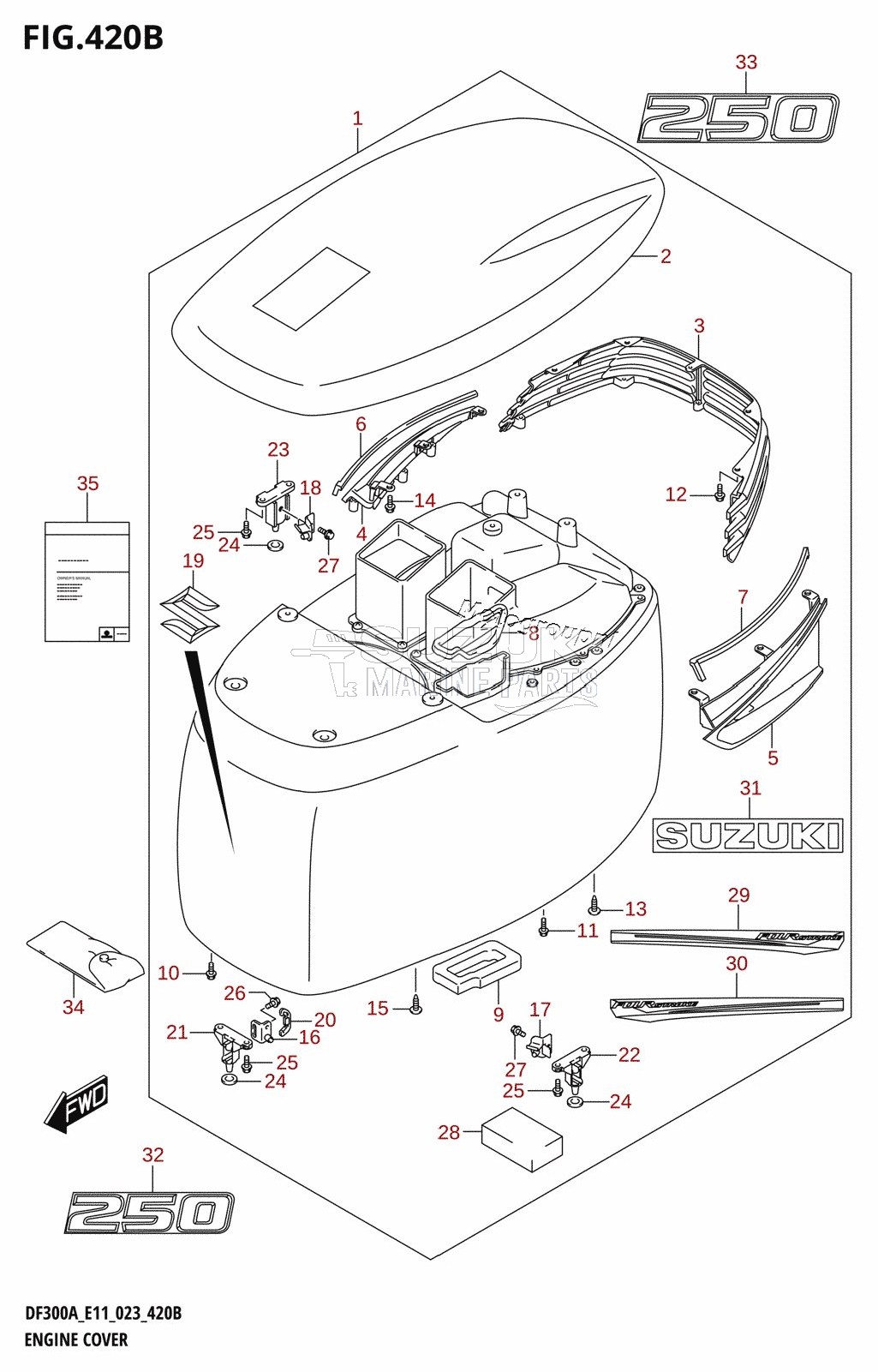 ENGINE COVER (020:DF250A)