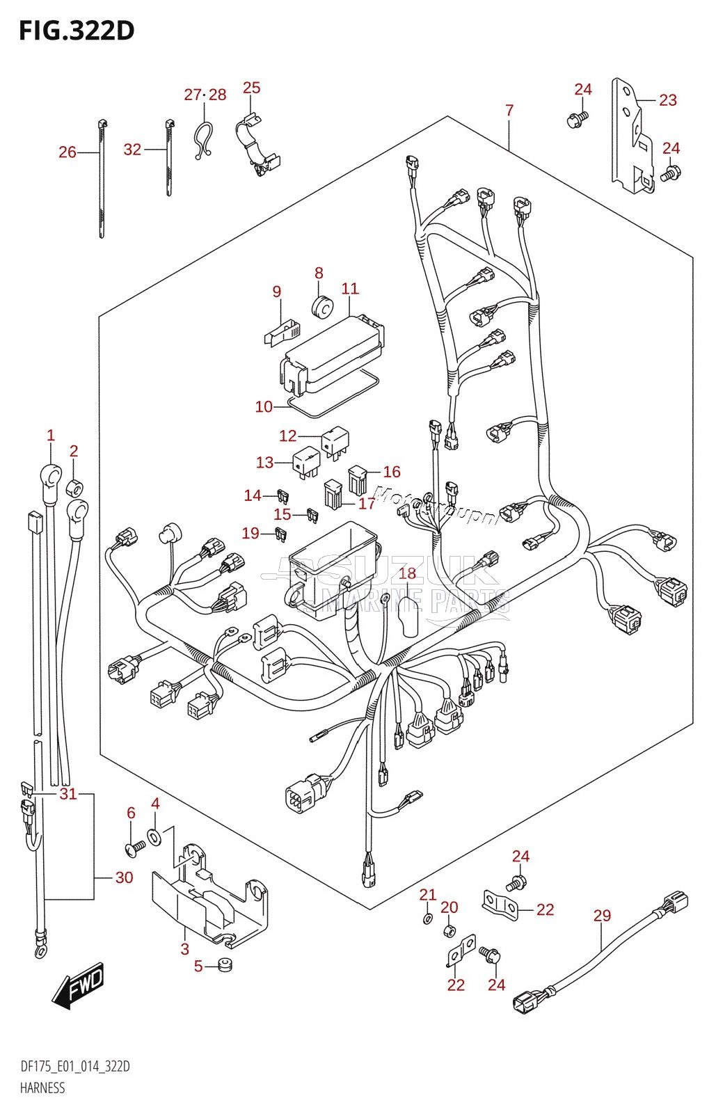 HARNESS (DF150TG:E40)