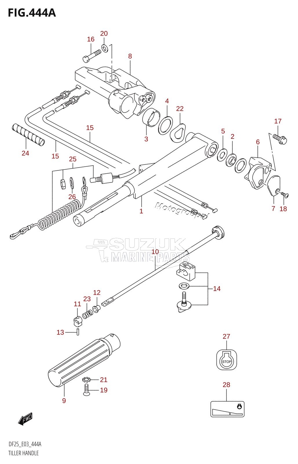 TILLER HANDLE