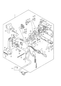 Outboard DF 25 V-Twin drawing Remote Control Box