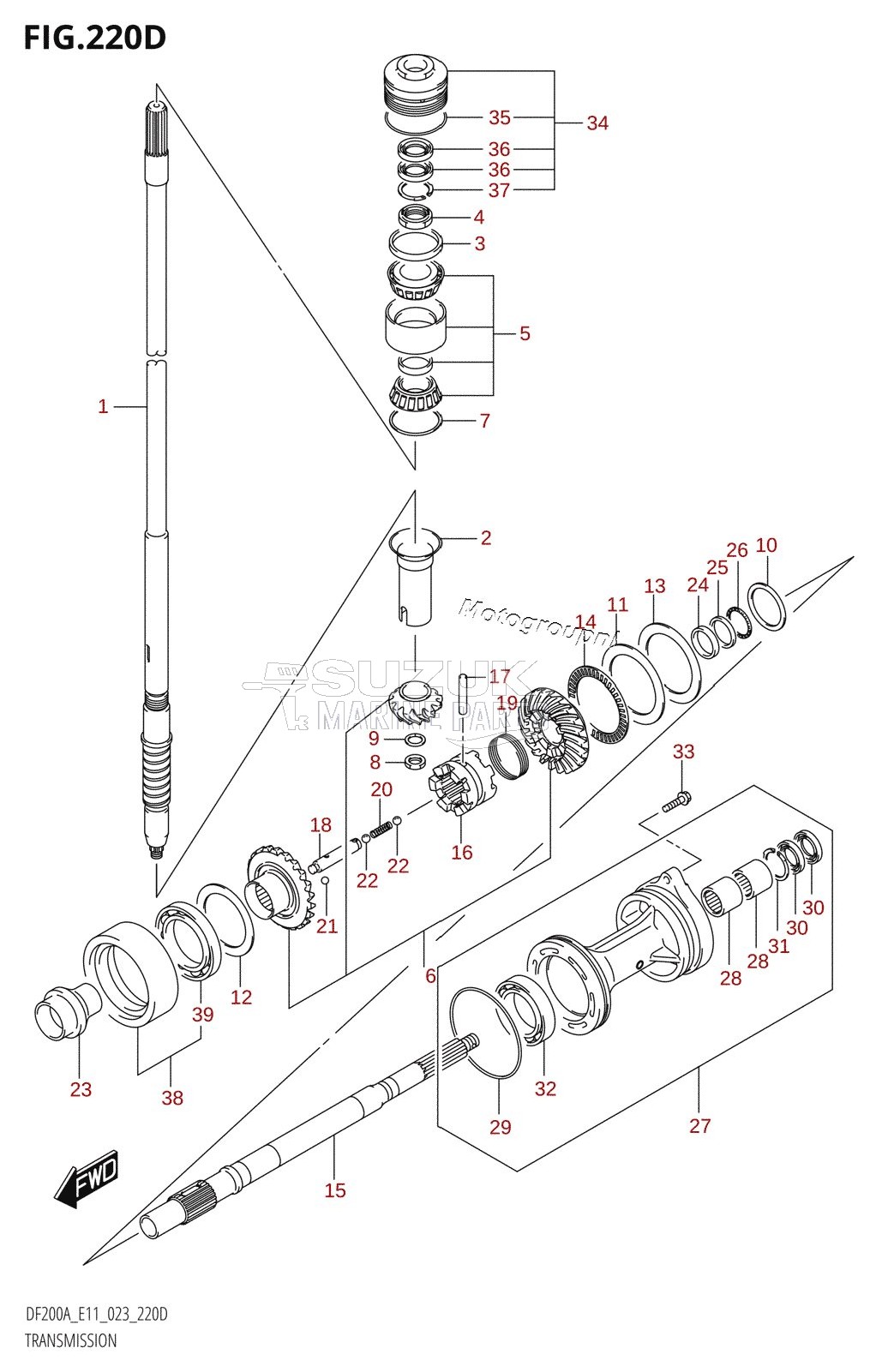 TRANSMISSION ((DF200AZ,DF175AZ,DF150AZ):(022,023))