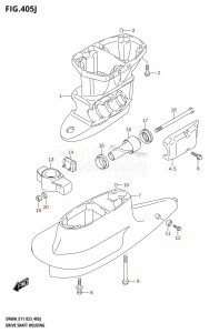 DF60A From 06002F-240001 (E01 E40 E11)  2022 drawing DRIVE SHAFT HOUSING (DF40ASVT:E34)