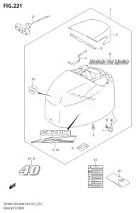 DF40A From 04004F-210001 (E34-Italy)  2012 drawing ENGINE COVER (DF40AQH E01)