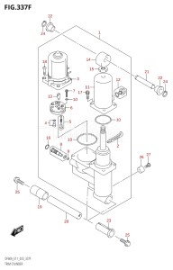 05003F-340001 (2023) 50hp E01-Gen. Export 1 (DF50AT  DF50ATH) DF50A drawing TRIM CYLINDER ((DF50AVT,DF50AVTH,DF60AVT,DF40ASVT,DF60AVTH):(022,023))