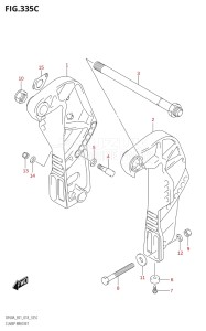 05004F-810001 (2018) 50hp E01-Gen. Export 1 (DF50AVT  DF50AVTH) DF50A drawing CLAMP BRACKET (DF40ATH,DF50ATH)