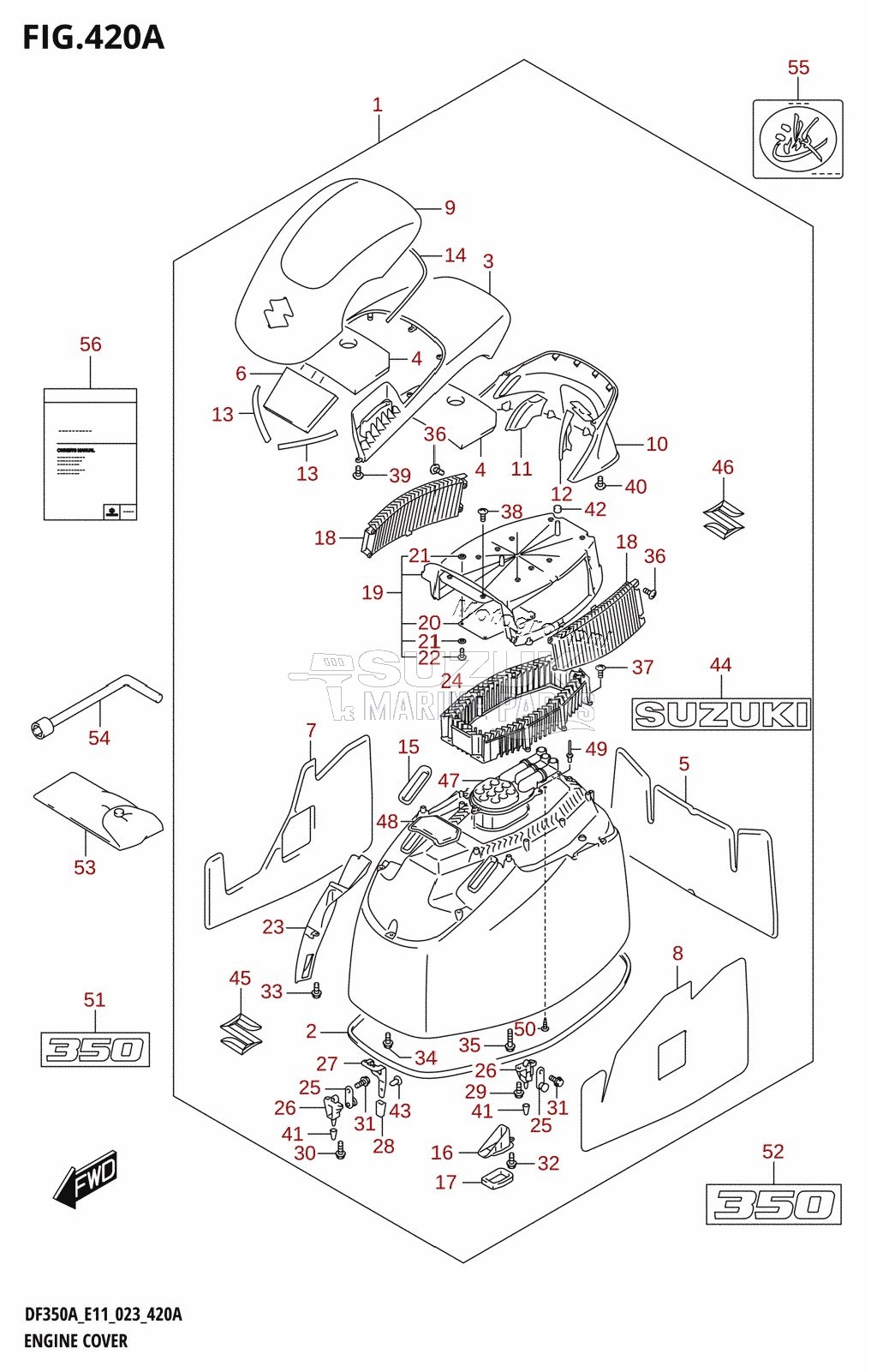 ENGINE COVER (DF350A,DF350AMD)