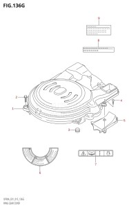 09003F-510001 (2005) 90hp E01 E40-Gen. Export 1 - Costa Rica (DF90A  DF90ATH) DF90A drawing RING GEAR COVER (DF90A:E01)