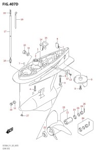 DF150A From 15003F-040001 (E01 E03 E40)  2020 drawing GEAR CASE (DF150AS:E03:023)