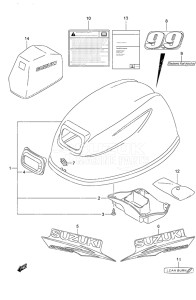 Outboard DF 9.9B drawing Engine Cover