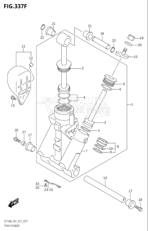 TRIM CYLINDER (DF140AT:E01)