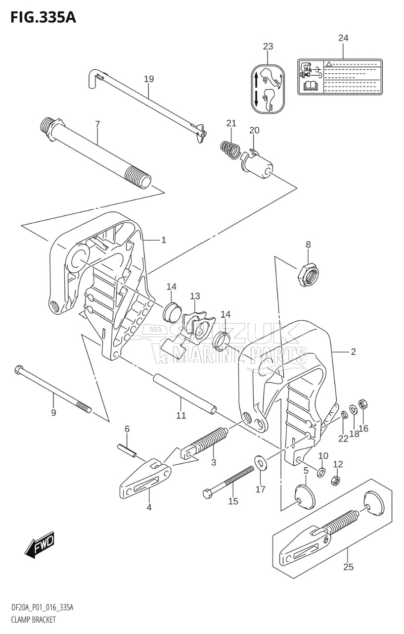 CLAMP BRACKET (DF9.9B:P01)