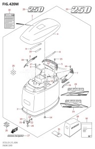 DF250 From 25003F-510001 (E01 E40)  2015 drawing ENGINE COVER ((DF250T,DF250Z):E40)