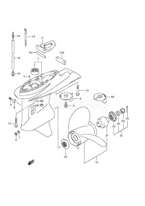 Outboard DF 70A drawing Gear Case