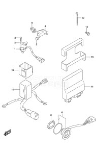 Outboard DF 70A drawing PTT Switch/Engine Control Unit