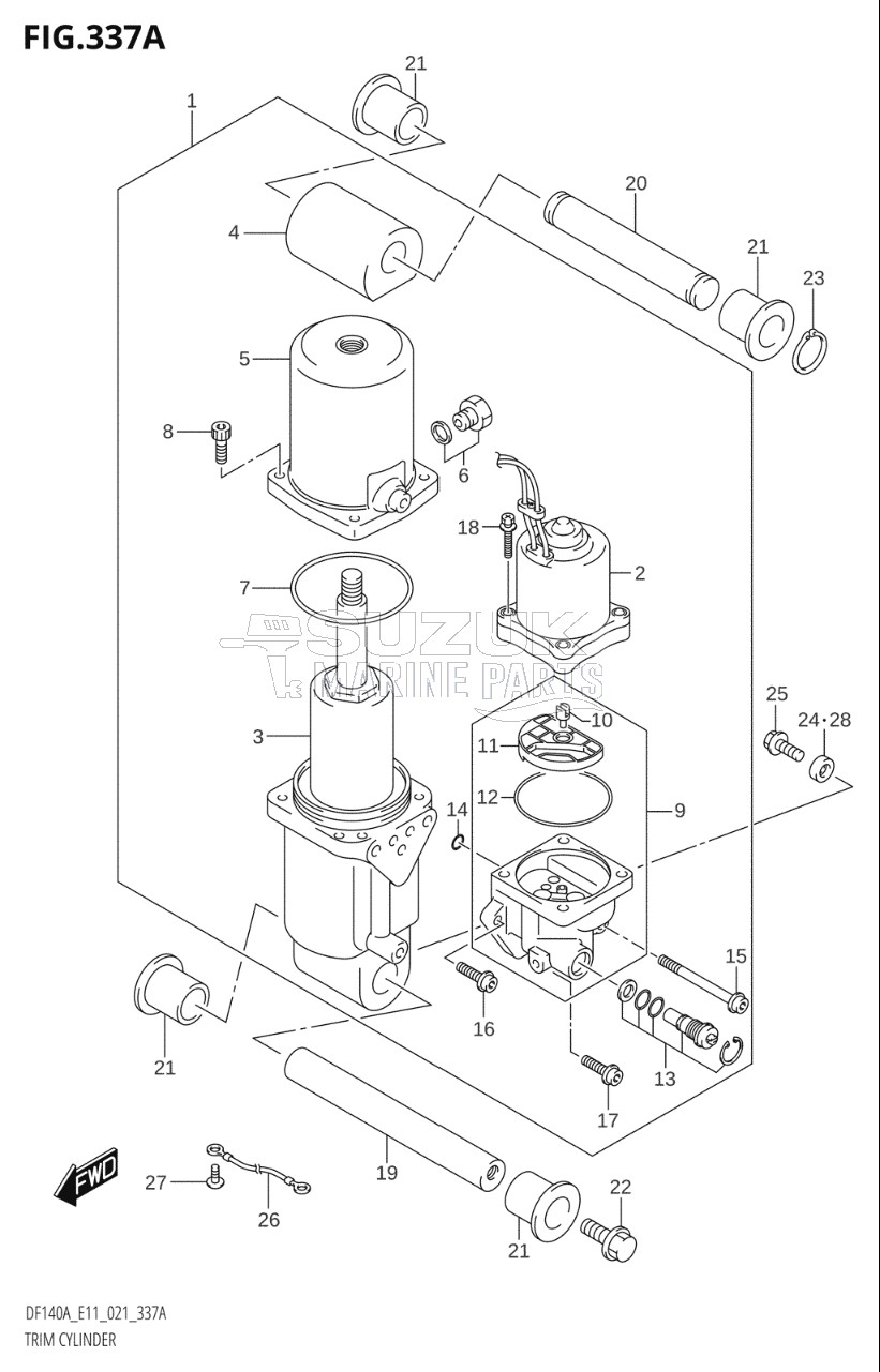 TRIM CYLINDER (DF100AT,DF115AT:E11,DF115AZ:E11)