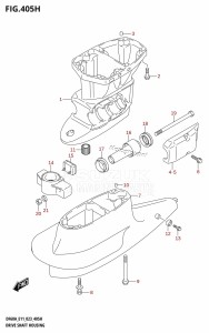 DF60A From 06003F-340001 (E11 E40)  2023 drawing DRIVE SHAFT HOUSING (DF60AVT:(E01,E11),(DF60AVT,DF60AVTH):E40)