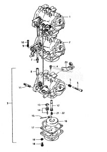 DT85 From 8501-100000 ()  1988 drawing CARBURETOR (T 0 /​ I)