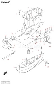 DF250 From 25003F-910001 (E01 E40)  2019 drawing DRIVE SHAFT HOUSING (XX-TRANSOM)