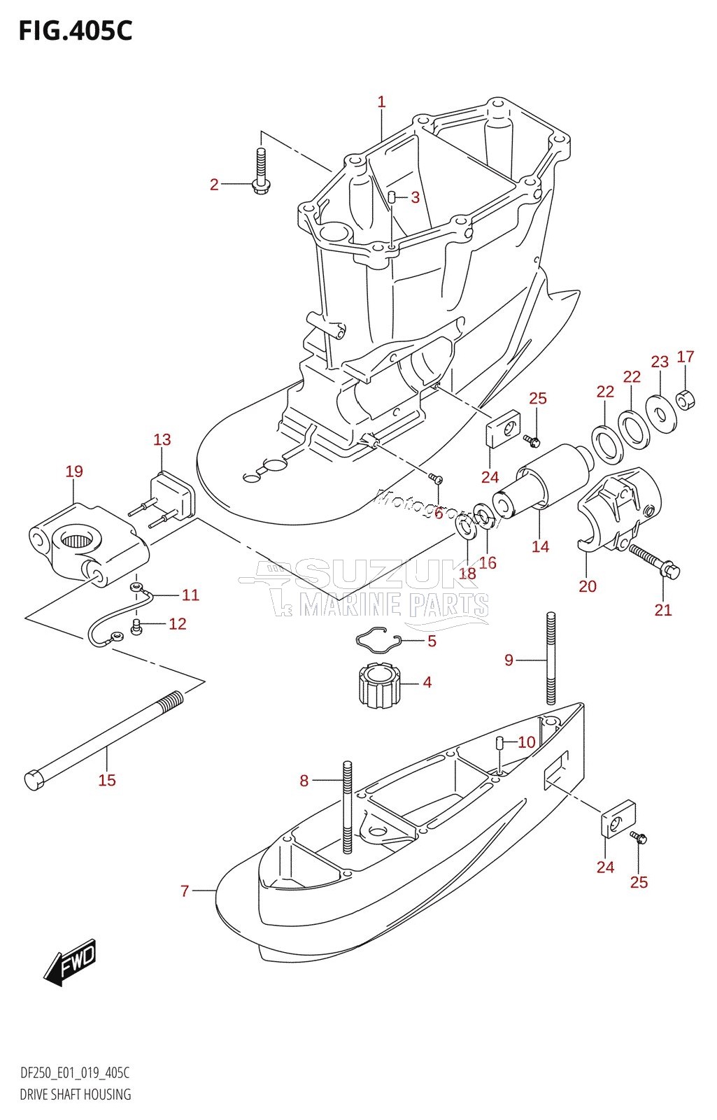 DRIVE SHAFT HOUSING (XX-TRANSOM)