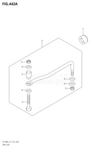 11505Z-140001 (2021) 115hp E11 E40-Gen. Export 1-and 2 (DF115BZG) DF115BZG drawing DRAG LINK