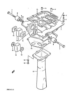 DT60 From 06001-401001 ()  1984 drawing ENGINE HOLDER