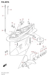 DF175Z From 17502Z-510001 (E03)  2015 drawing GEAR CASE (DF150T:E03)