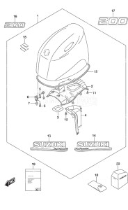 Outboard DF 150A drawing Engine Cover