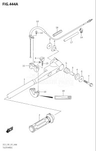 00252F-510001 (2005) 2.5hp P01-Gen. Export 1 (DF2.5) DF2.5 drawing TILLER HANDLE