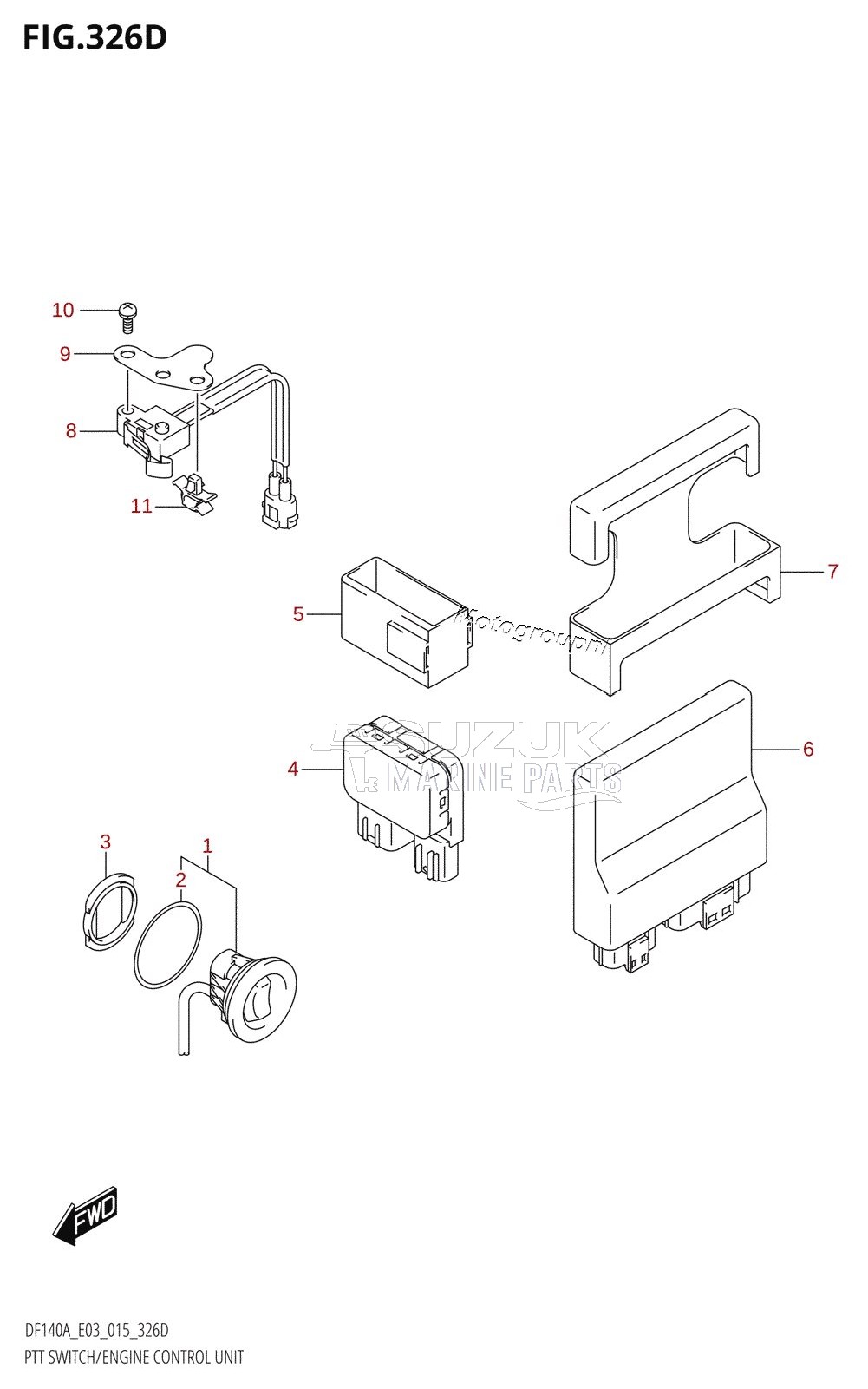 PTT SWITCH /​ ENGINE CONTROL UNIT (DF140AT:E03)