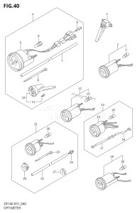 DF140 From 14001Z-371001 (E01)  2003 drawing OPT:METER