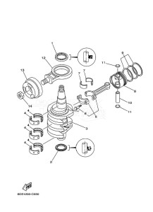 F25AMHL drawing CRANKSHAFT--PISTON