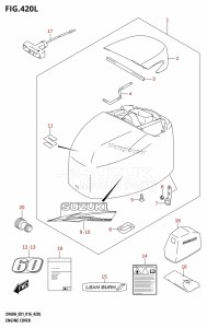 DF60A From 06003F-610001 (E01 E40)  2016 drawing ENGINE COVER (DF60ATH:E01)